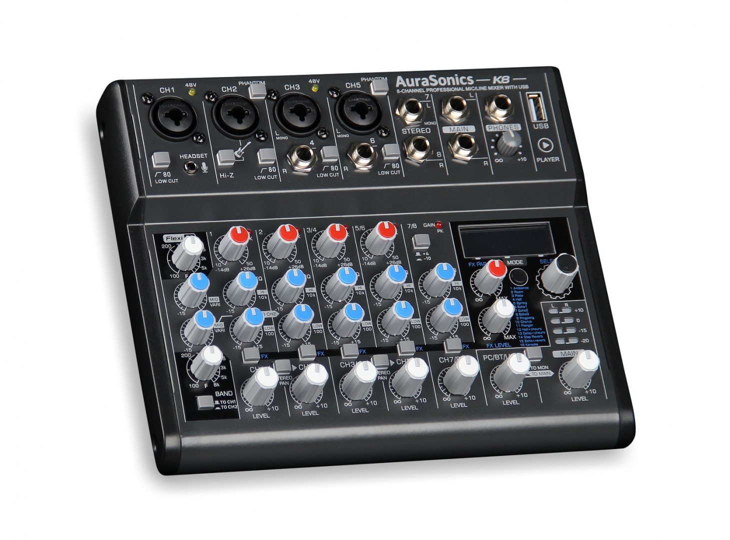 AuraSonics K8 компактный микшерный пульт в Орехово-Зуево
