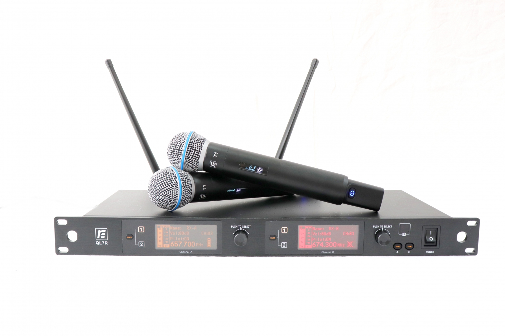 RFIntell QL7R/T1-A 651,800-683,400 МГц 2-канальная радиосистема с 2-мя ручными микрофонами в Орехово-Зуево