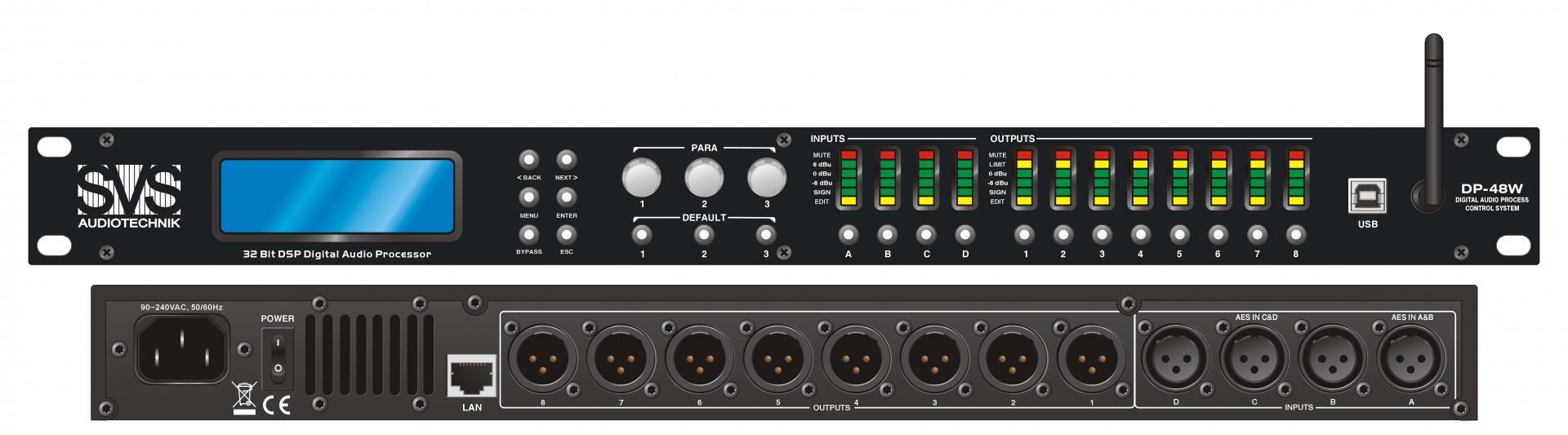 SVS Audiotechnik DP-48W Цифровой процессор: 4 входа 8 выходов в Орехово-Зуево