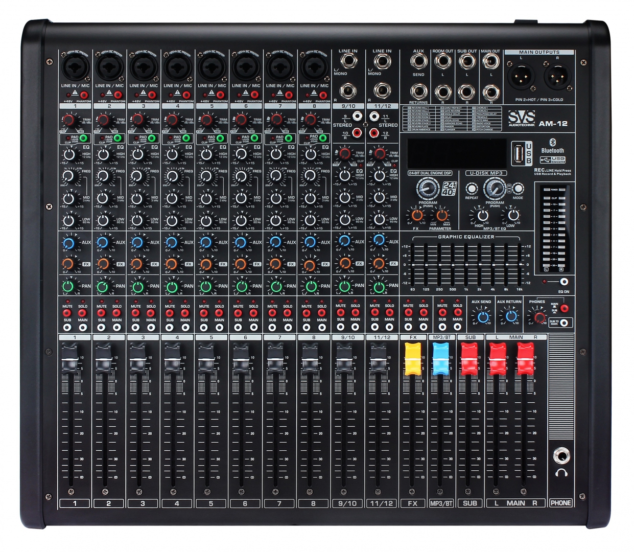 SVS Audiotechnik mixers AM-12 Микшерный пульт аналоговый, 12-канальный в Орехово-Зуево