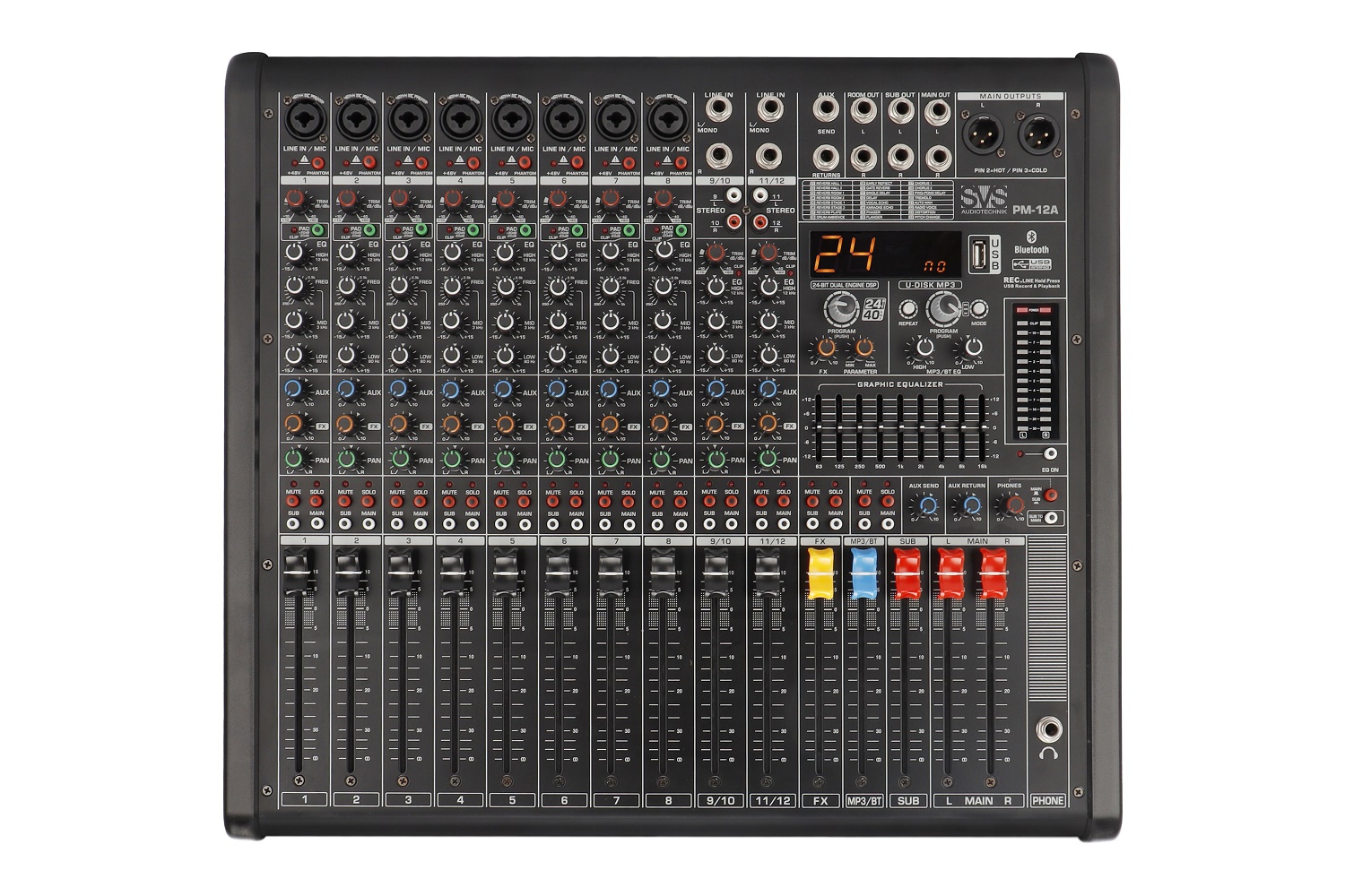SVS Audiotechnik mixers PM-12A Активный аналоговый микшерный пульт, 12-канальный в Орехово-Зуево